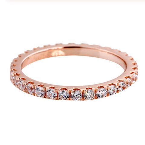Eternity Band ring 925 Sterling silver Pave AAAAA Zircon cz stack Wedding Band Rings for women Bridal Statement Party Jewelry
