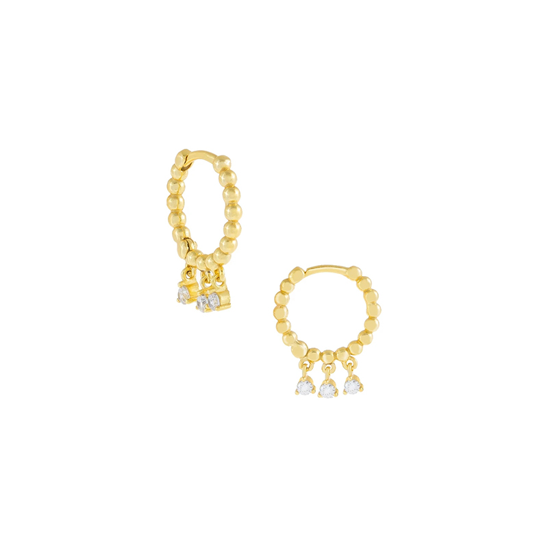 CANNER Real 925 Sterling Silver Hoop Earrings For Women Luxury Zircon Circle Round Earring Fashion Earings Jewelry pendientes