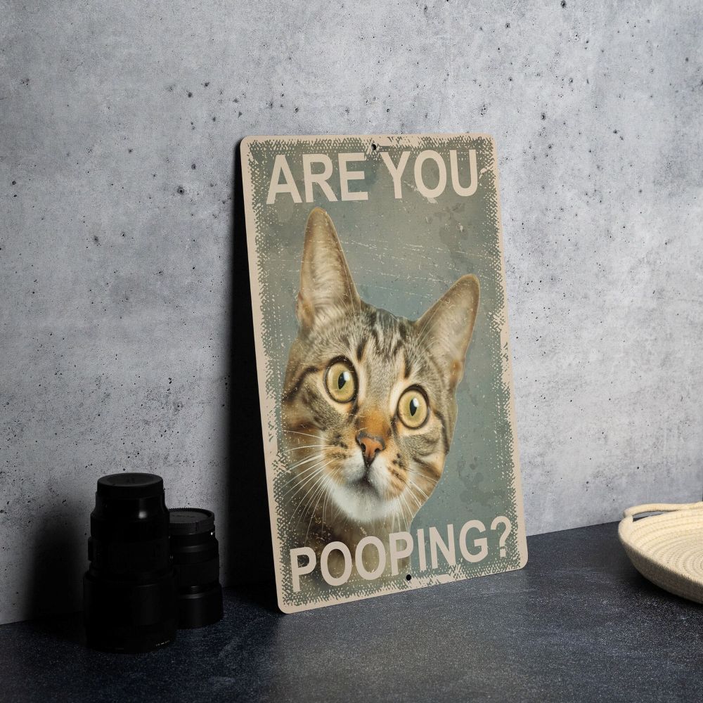 Vintage Black & White Humor Metal Sign