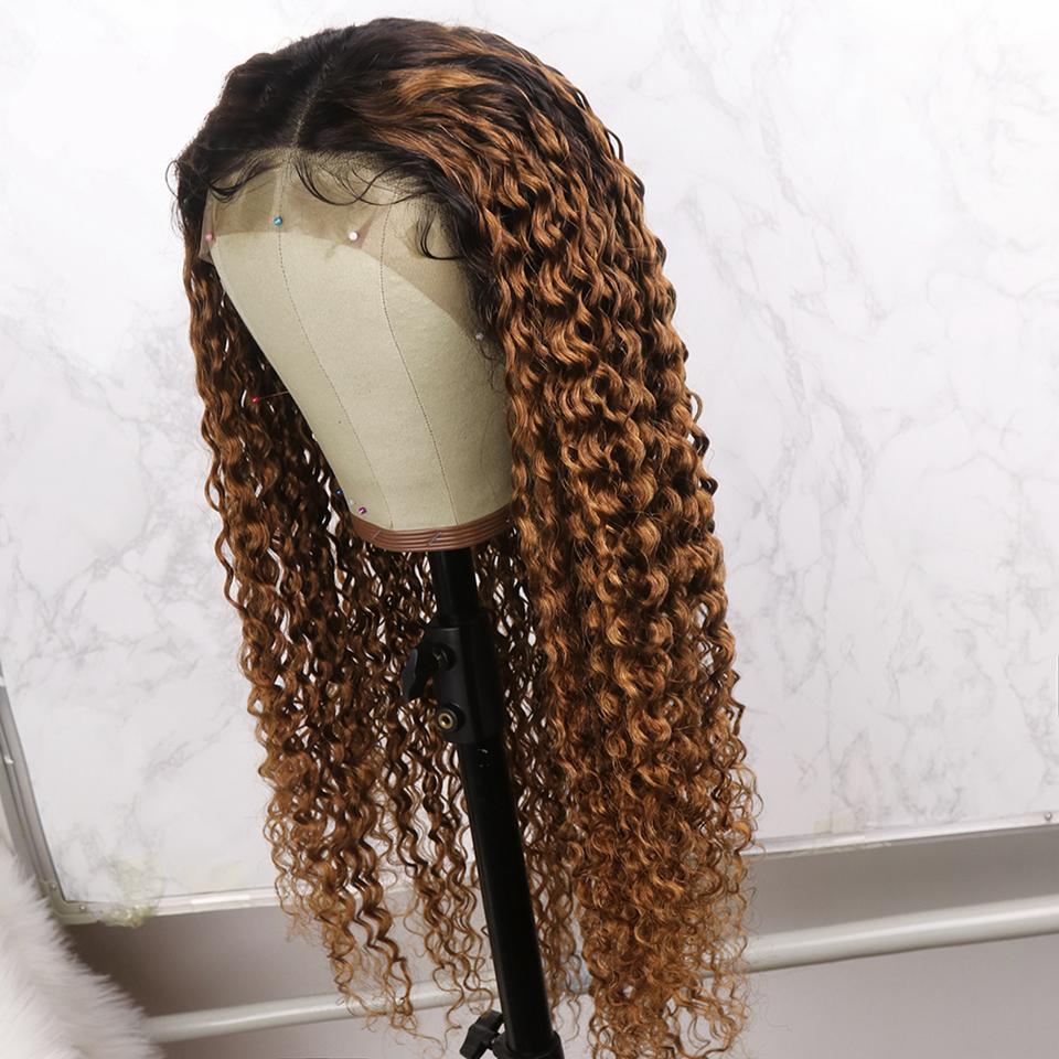 Brazilian 360 Lace Reddish  Hair Wig Curls Lady Wig