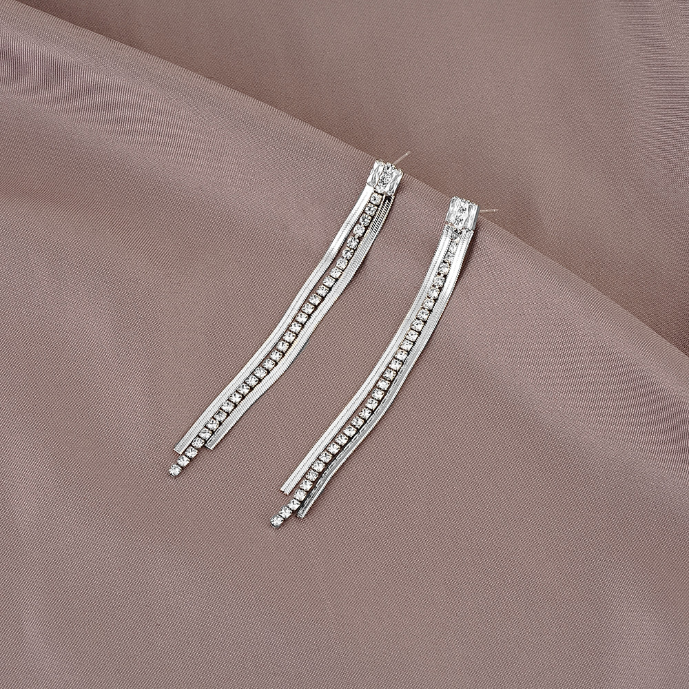 Tassels silvery Kwon NaRa Itaewon Class Kim Da Mi ear Korean dramas TV For Women Earrings pendientes brincos ornament