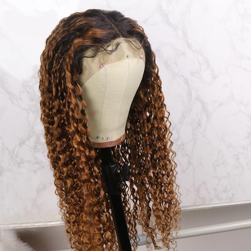 Brazilian 360 Lace Reddish  Hair Wig Curls Lady Wig
