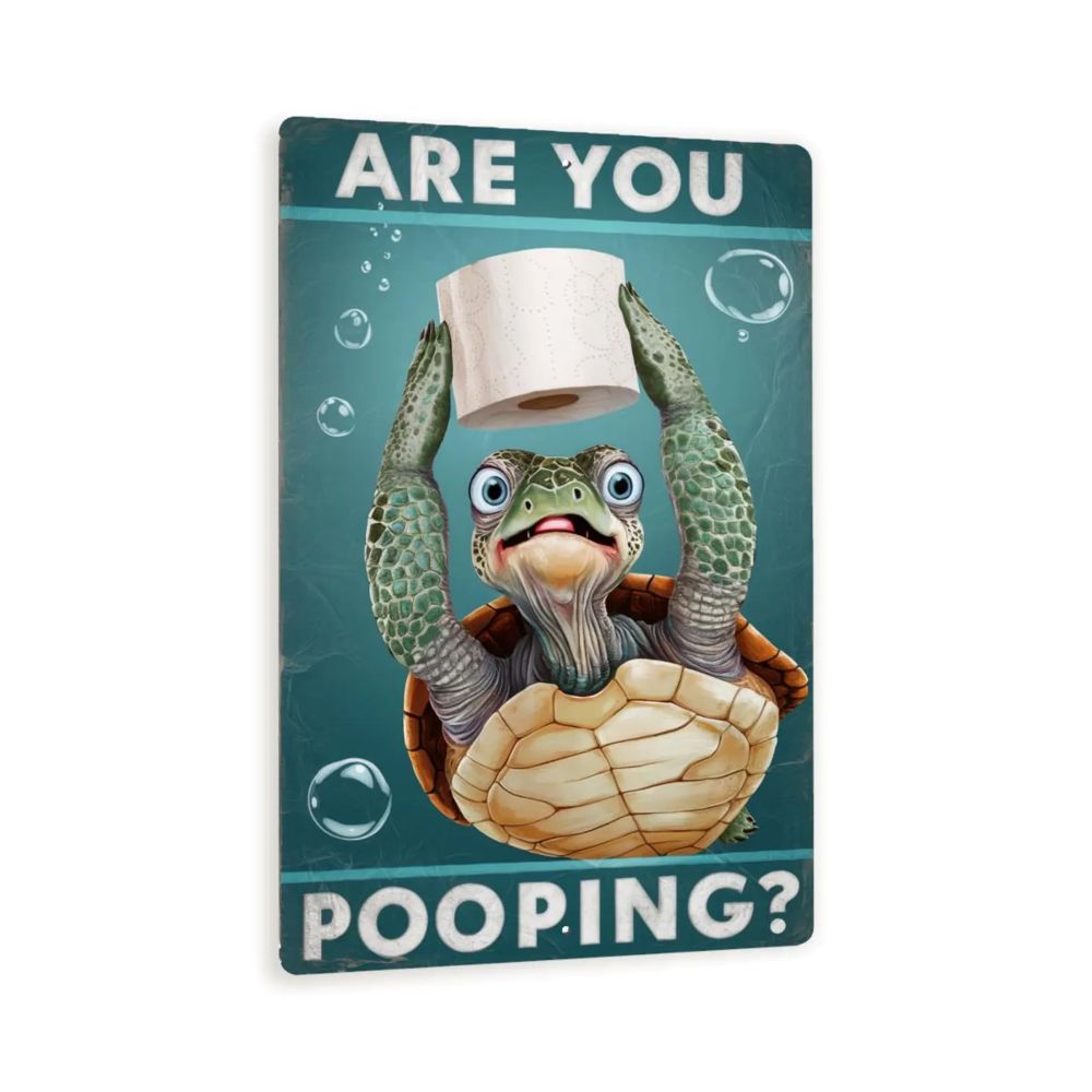 Vintage Black & White Humor Metal Sign