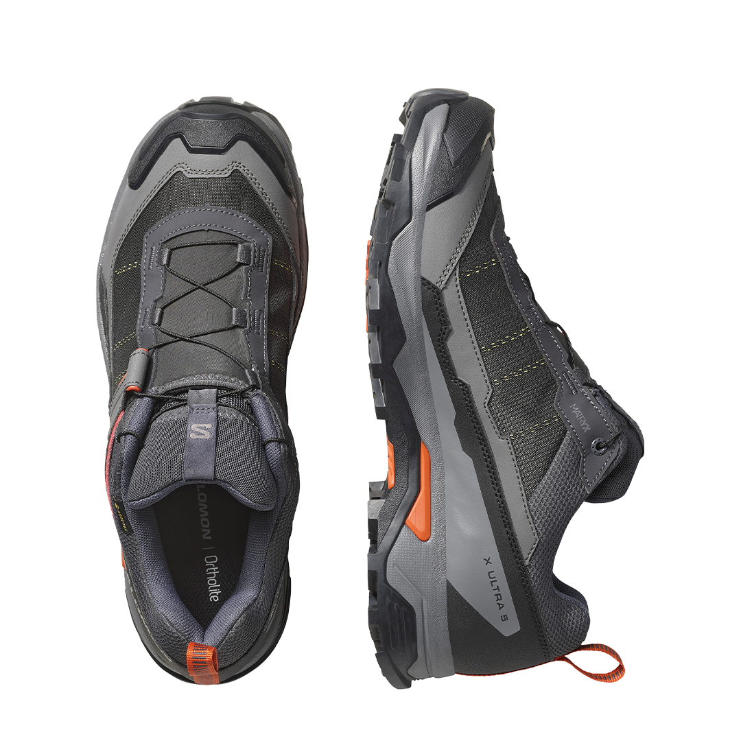 X ULTRA 5 GORE-TEX Men's Hiking Shoes in Asphalt / Castlerock / Burnt Ochre