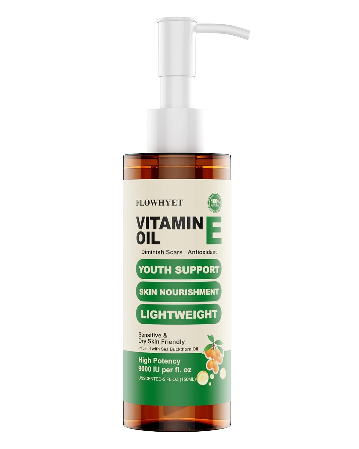 16 Floz Organic Vitamin E Oil For Skin Scars - Unscented 500mL