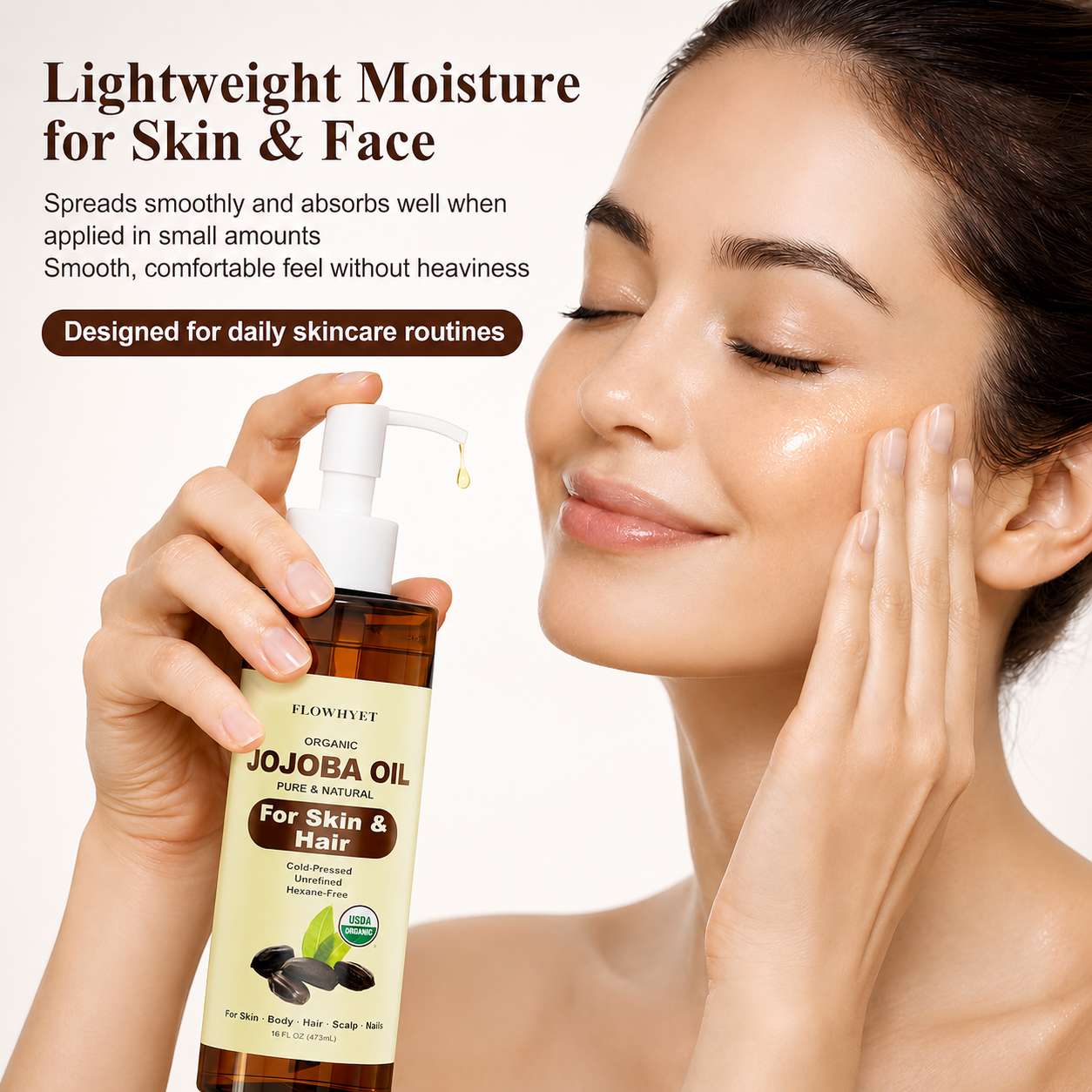 USDA Organic Fractionated MCT Coconut Oil for Skin, 2 x 16 Fl Oz