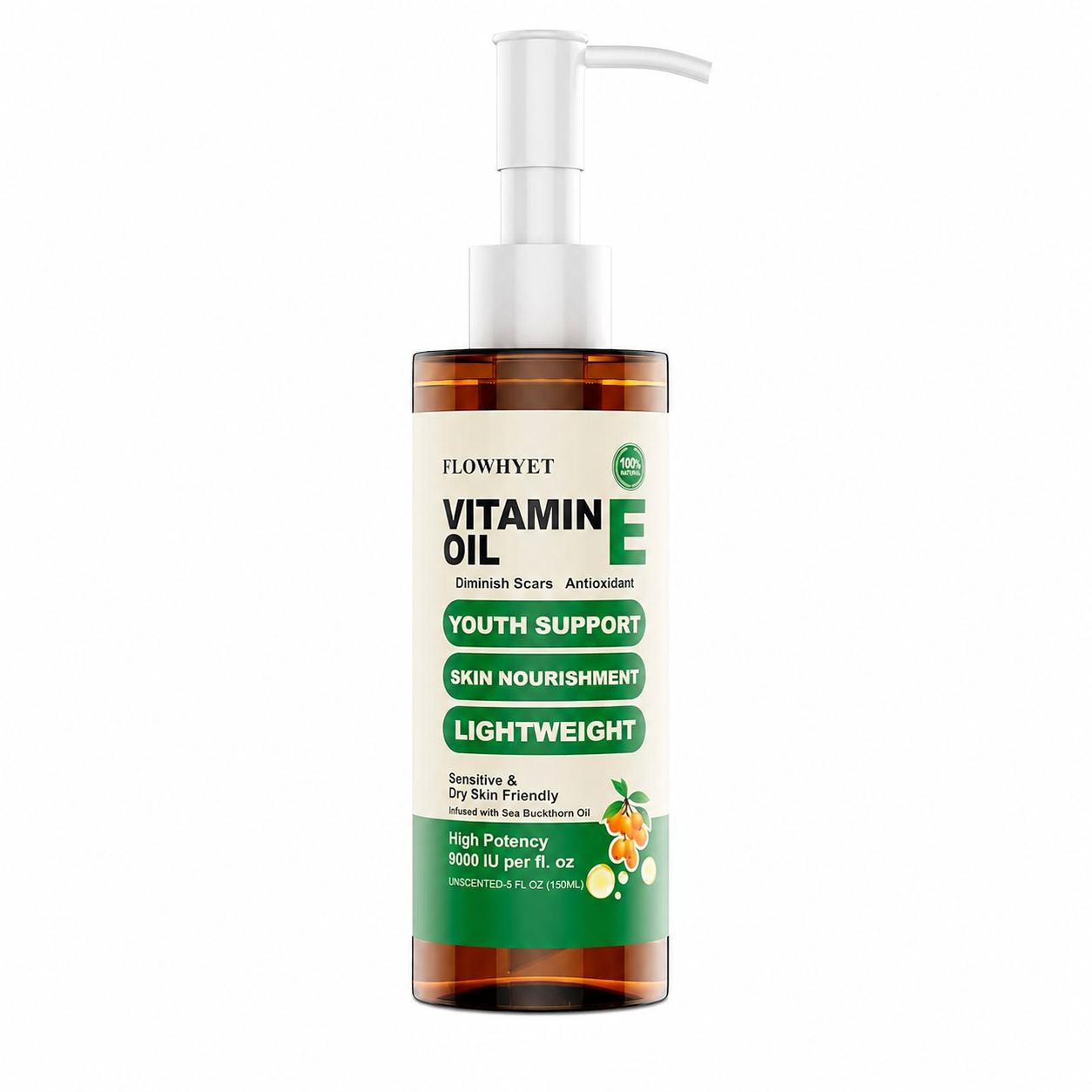 16 Floz Organic Vitamin E Oil For Skin Scars - Unscented 500mL