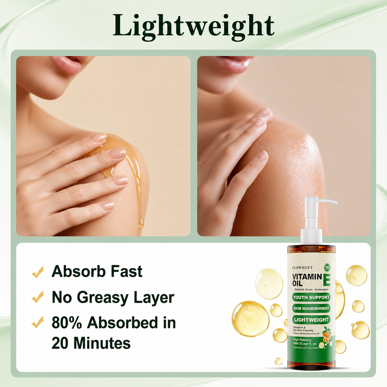 16 Floz Organic Vitamin E Oil For Skin Scars - Unscented 500mL