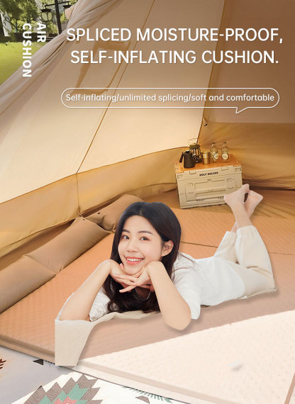  Product camouflage Can Be Spliced Self Inflating Cushion Air Mattress Camping Mat With Pillow