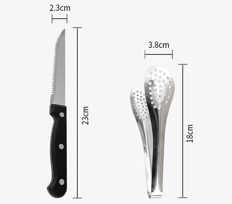 Stainless Steel Outdoor Camping Cutlery Set - Portable 10-Piece Travel Kit with Knife, Fork, Spoon & Pouch 