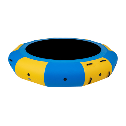10ft Water Trampoline , Inflatable Floating Trampoline for Lake with Handles，Electric Pump and Ladder