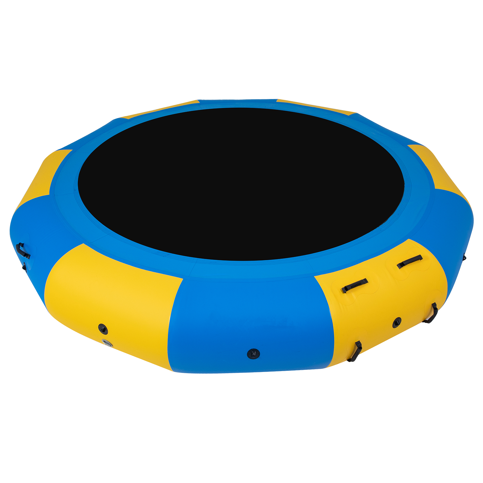 10ft Water Trampoline , Inflatable Floating Trampoline for Lake with Handles，Electric Pump and Ladder