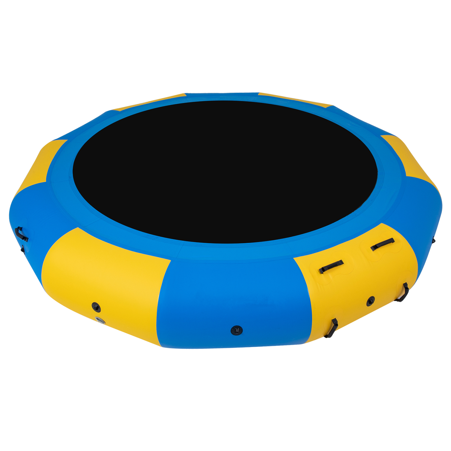 10ft Water Trampoline , Inflatable Floating Trampoline for Lake with Handles，Electric Pump and Ladder