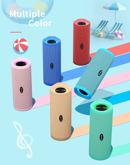 Portable Bluetooth Speaker with IPX7 Waterproof Rating and Enhanced Bass for All-Weather Performance - Audio, Smartphone