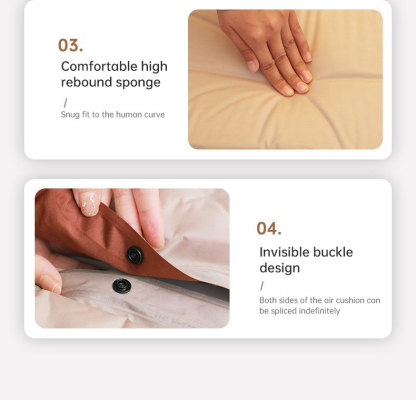  Product camouflage Can Be Spliced Self Inflating Cushion Air Mattress Camping Mat With Pillow