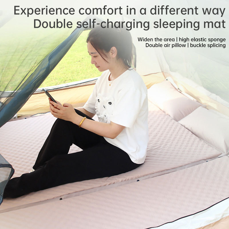  Product camouflage Can Be Spliced Self Inflating Cushion Air Mattress Camping Mat With Pillow
