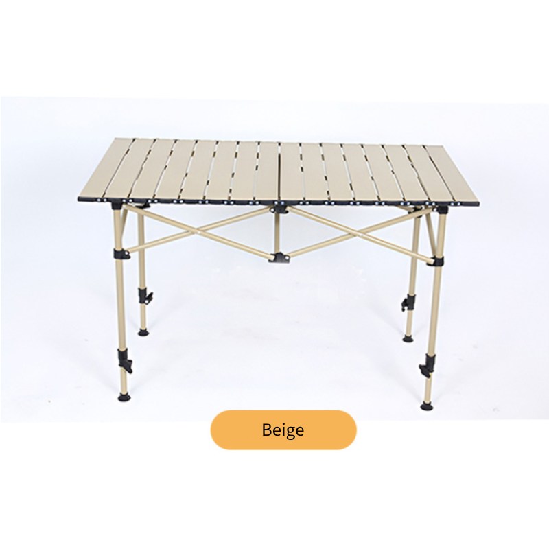 Camping Table Outdoor Portable Table with Storage Adjustable Aluminum Table