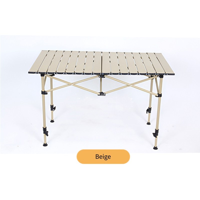 Camping Table Outdoor Portable Table with Storage Adjustable Aluminum Table