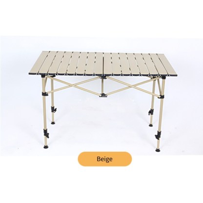 Camping Table Outdoor Portable Table with Storage Adjustable Aluminum Table