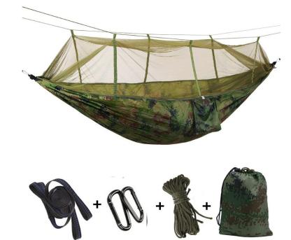 1-2 Person Outdoor Mosquito Net Parachute Hammock Camping Hanging Sleeping Bed Swing Portable  Double  Chair Hamac Army Green