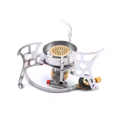 3900W Windproof Camping Gas Stove Portable Backpacking Stove with Piezo Ignition for Outdoor Camping Hiking and Picnic
