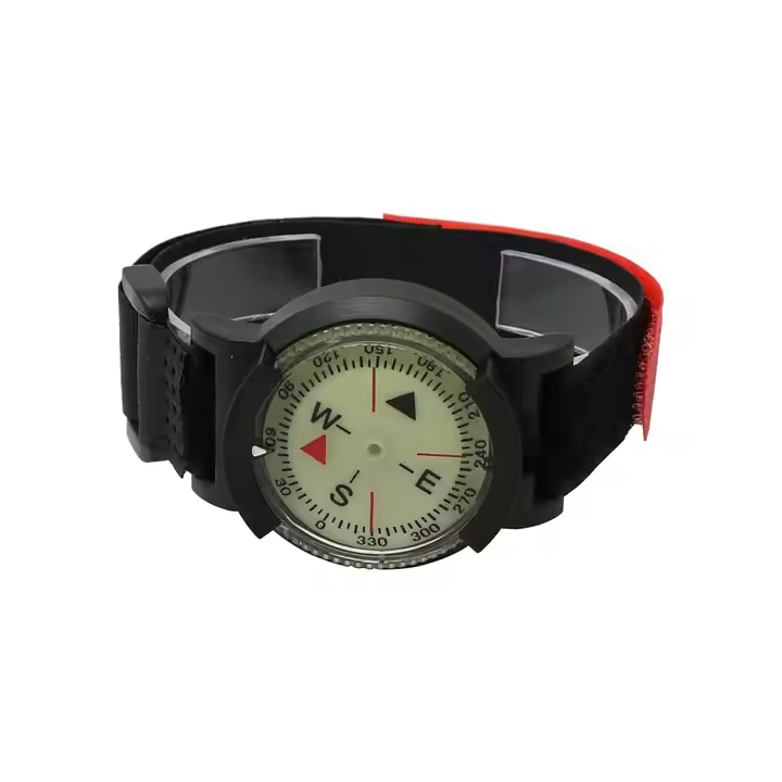 Strong Magnetic Luminous Watch Strap Compass Bracelet - Mini Survival Diving Compass for Outdoor Hiking & Camping