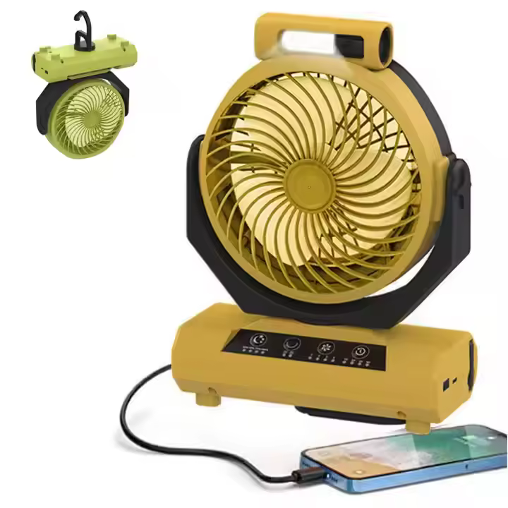 2023 Summer Portable Usb Hanging Clip on Waist Clip Belt Neckkidsds-free Smanlindoorooling Camping Fan Solar Table Yellow 0.2