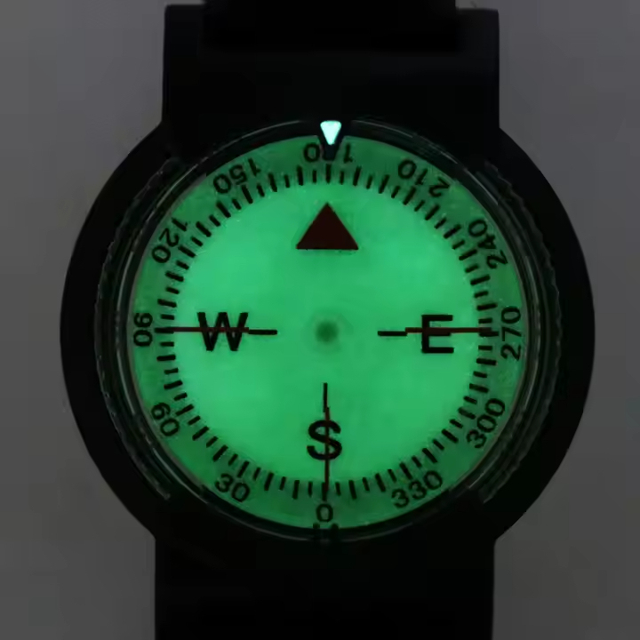 Strong Magnetic Luminous Watch Strap Compass Bracelet - Mini Survival Diving Compass for Outdoor Hiking & Camping