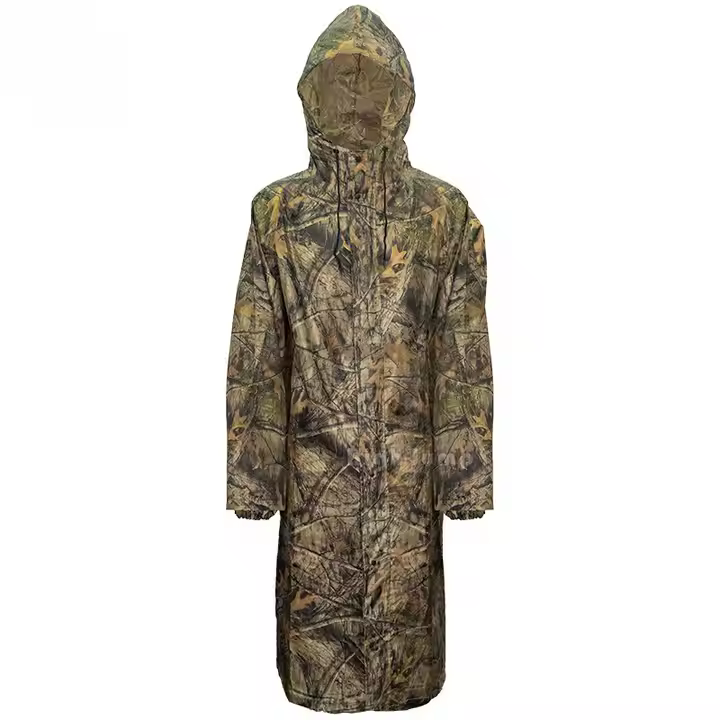 Long Sleeve Waterproof Raincoats Breathable Camouflage Motorcycle Poncho Tactical Camping Hiking Hunting Gear Rainwear