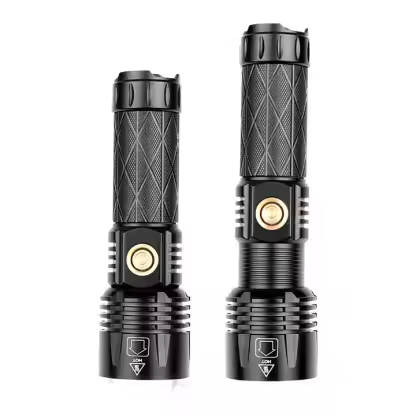 XHP90 Led High Lumen Flashlight Rechargeable 1800lm Zoomable Waterproof Camping Torch Light
