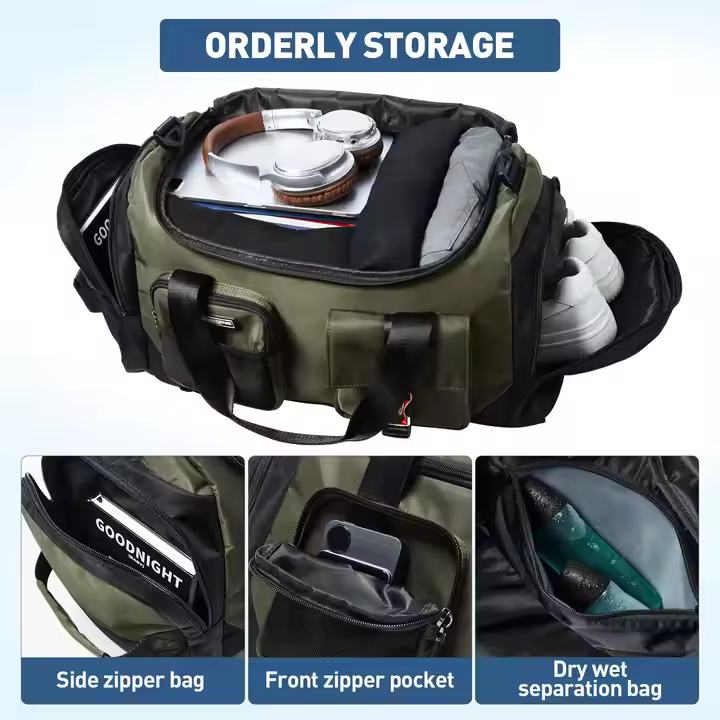 MOYYI Unisex 3-in-1 Large Capacity Oxford Duffel Bag Outdoor National Carry on Backpack Men Zipper Sports Travel Bags Gym Bags