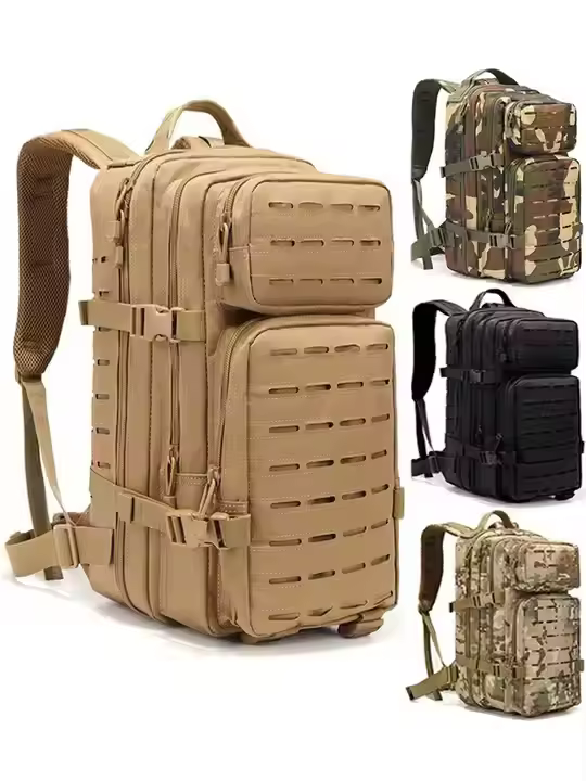 Custom Black Outdoor Waterproof Hiking Oxford Tactical Backpack Bags With Webbing