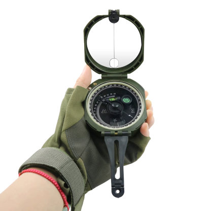 Lightweight Geological Compass - Multi-Functional Precision Handheld Magnetic Compass for Outdoor Survival