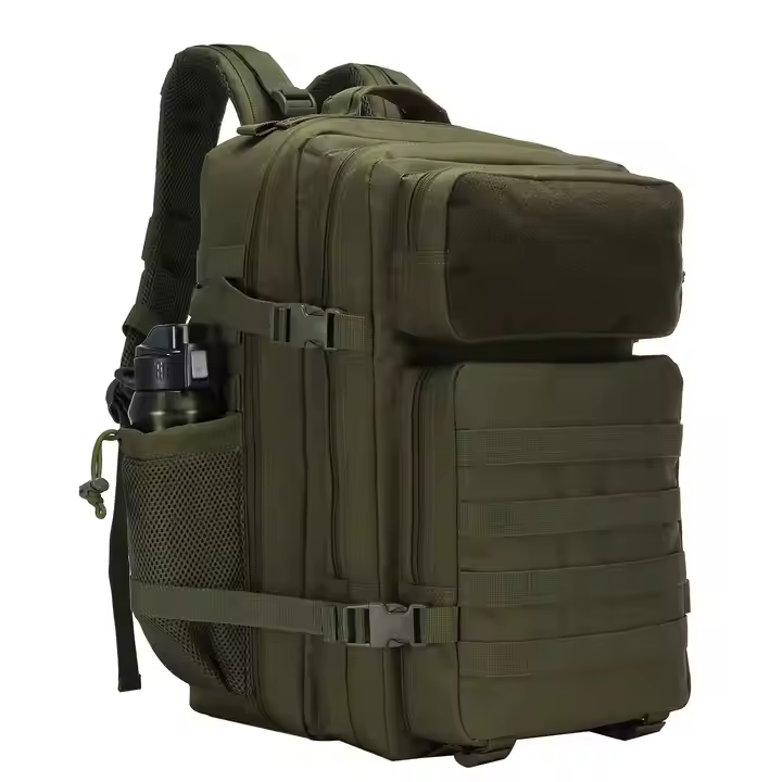 45L Large Space Waterproof Gym Backpack Fitness Men Outdoor Molle Travel Backpack Rucksack With Two Sides Water Bottle Pocket