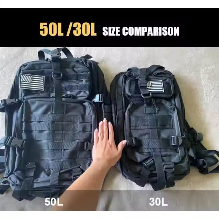30L/50L Men Women Hiking Camping Rucksacks 900D Nylon Waterproof Bags Outdoor Trekking Hunting Tactical Backpack