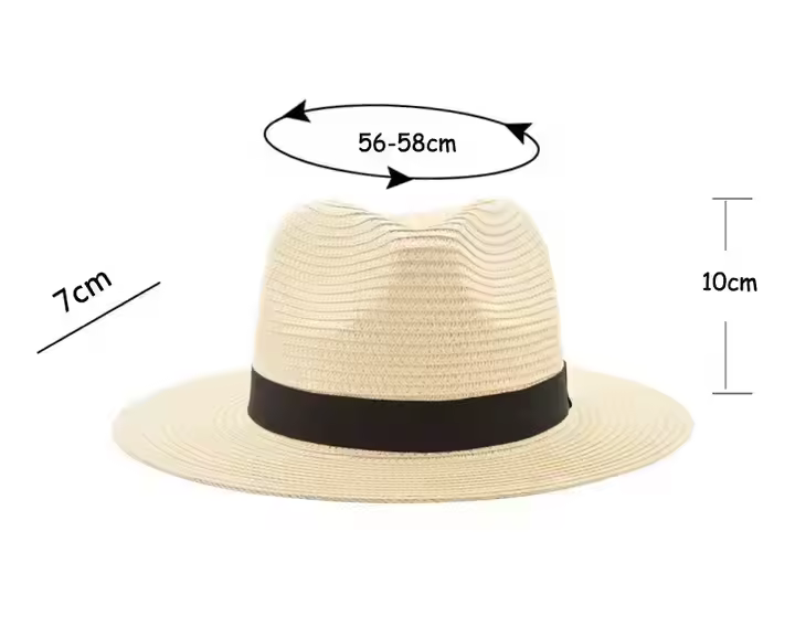 HD02 Outdoor Women Men Unisex Plain Beach Design Spring Summer Breathable Sun Straw Braid Floppy Custom Panama Fedora Straw Hat