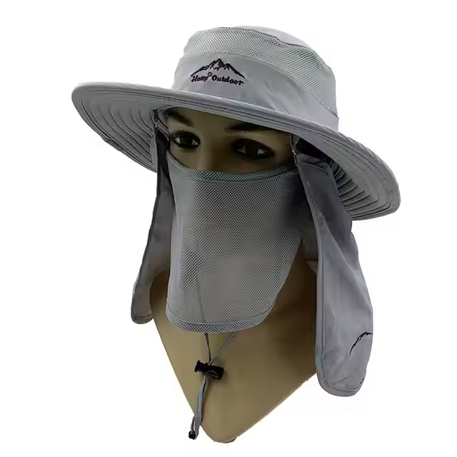 Wholesale Outdoor Dry Fast UV 50+ UV Protection Sun Hat Hiking Neck Flap Face Mask Bucket for Unisex