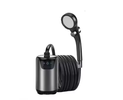 Portable Shower for Camping, 8000mAh Rechargeable Camping Shower with Intelligent LED Display, 4 Spray Modes