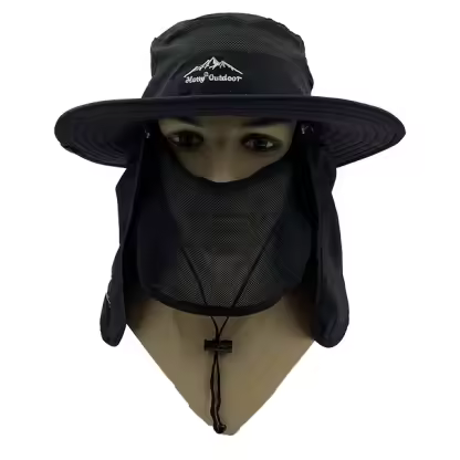 Wholesale Outdoor Dry Fast UV 50+ UV Protection Sun Hat Hiking Neck Flap Face Mask Bucket for Unisex
