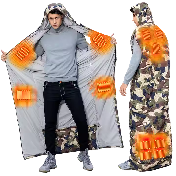 Multipurpose Outdoor Adult Blanket Travel Mountaineering Camping Portable Water-resistant Wearable Heated Sleeping Bag
