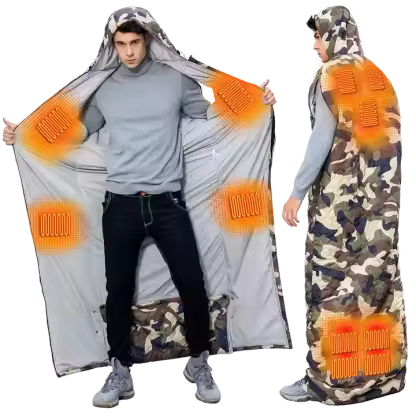 Multipurpose Outdoor Adult Blanket Travel Mountaineering Camping Portable Water-resistant Wearable Heated Sleeping Bag