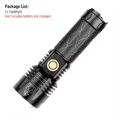 XHP90 Led High Lumen Flashlight Rechargeable 1800lm Zoomable Waterproof Camping Torch Light