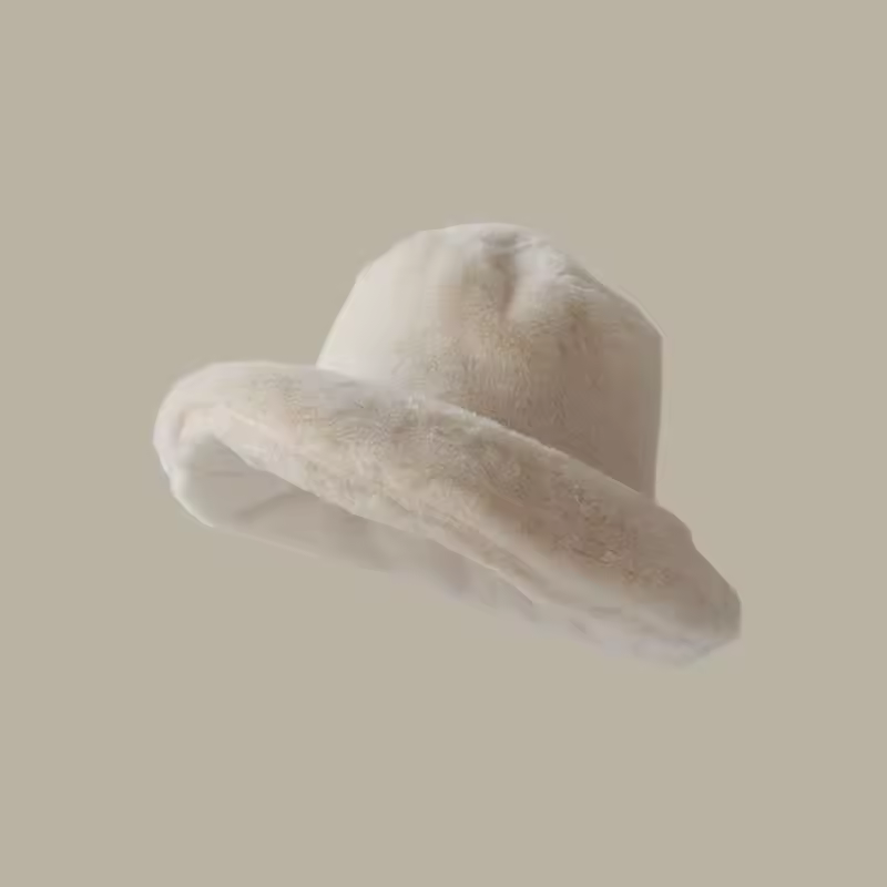 Female Warm Fashion Fleece Winter Bucket Hats Women Wide Brim Outdoor Thicken Fisherman Hat Panama