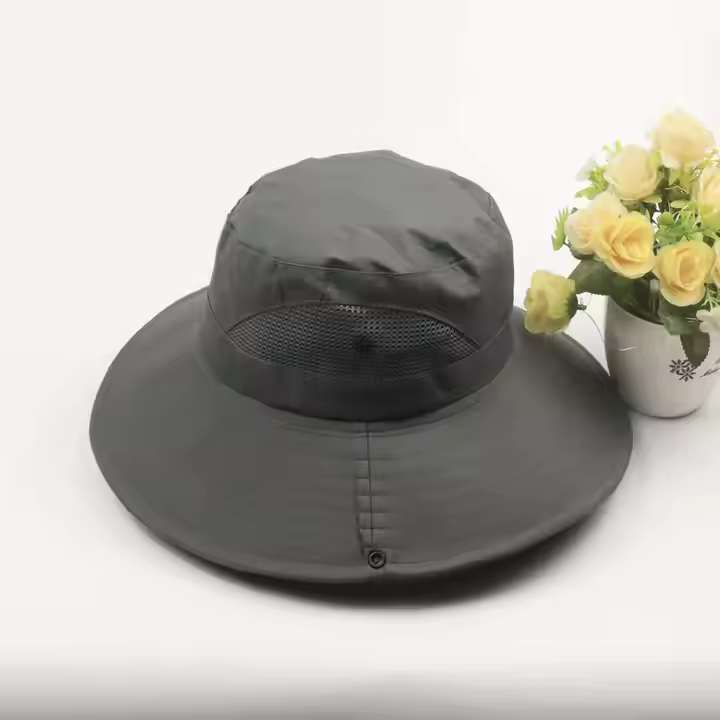2025 Men Sun Hat UPF50+ Outdoor Fast Dry Mesh Wide Brim Bucket Safari Cap Foldable Waterproof Custom Logo Fishing Hats