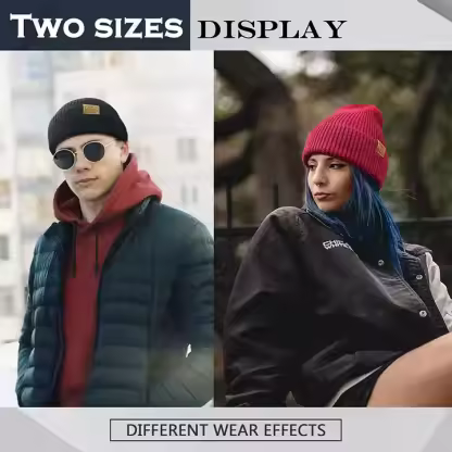 Hot Sale 2pcs 100% Cotton Unisex Skin Friendly With Custom Private Label Daily Casual Outdoors Beanie Hats