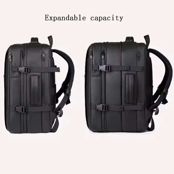 Luxury Business Waterproof Airback Outdoors Vacuum Compression Laptop Backpack Expandable Large Capacity Travel Backpack for Men