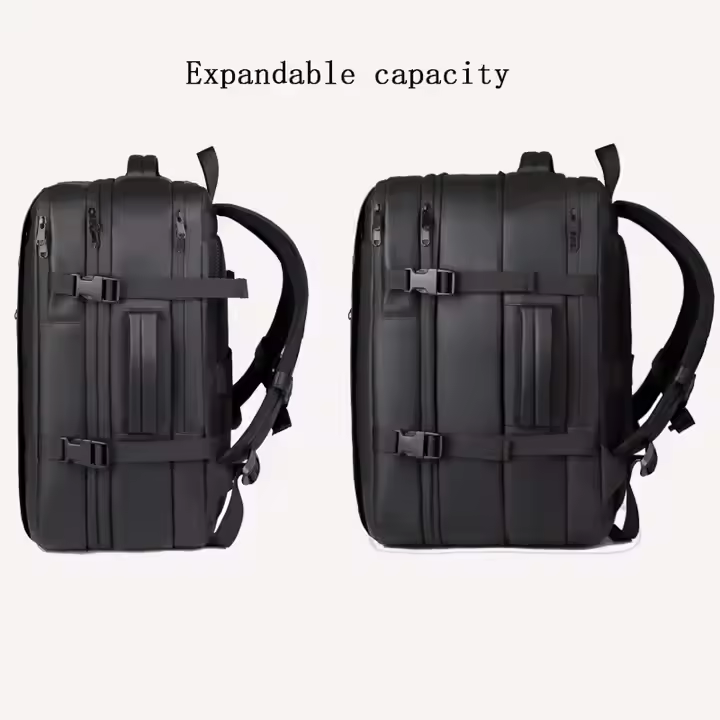 Luxury Business Waterproof Airback Outdoors Vacuum Compression Laptop Backpack Expandable Large Capacity Travel Backpack for Men