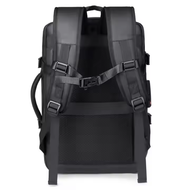 Luxury Business Waterproof Airback Outdoors Vacuum Compression Laptop Backpack Expandable Large Capacity Travel Backpack for Men