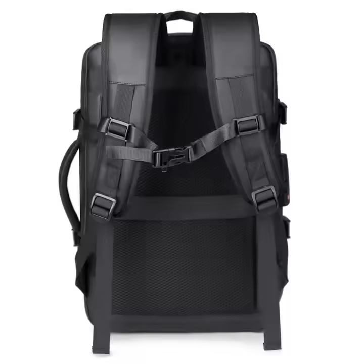 Luxury Business Waterproof Airback Outdoors Vacuum Compression Laptop Backpack Expandable Large Capacity Travel Backpack for Men