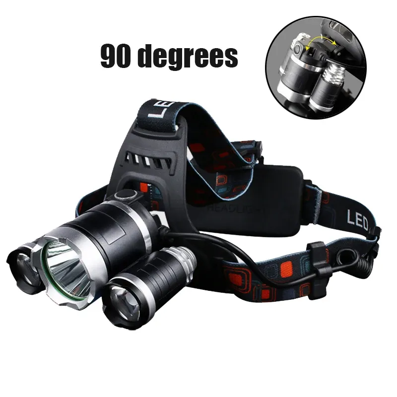Headlamp 90 degree high Led lighting Head Lamp 4 mode XML T6/R5 LED Headlamp Headlight Camping Fishing headlight Torch Lanterna
